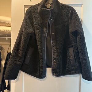 LL Bean Women's Black Sherpa Jacket Size S